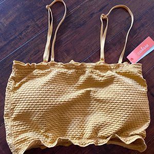 Mustard Yellow Bralette Top, Swimsuit Top